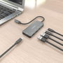 Aisens Hub USB-C A109-0946 con PD 100W y 4 puertos adicionales, Gris